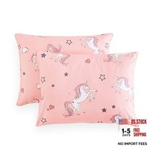 - Unicorn Pillow Cases for Girls, Cute Unicorns with Standard 20"x26" Pink