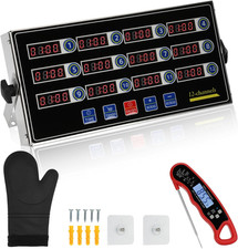 Commercial Kitchen Timers for Cooking, 12-Cha...