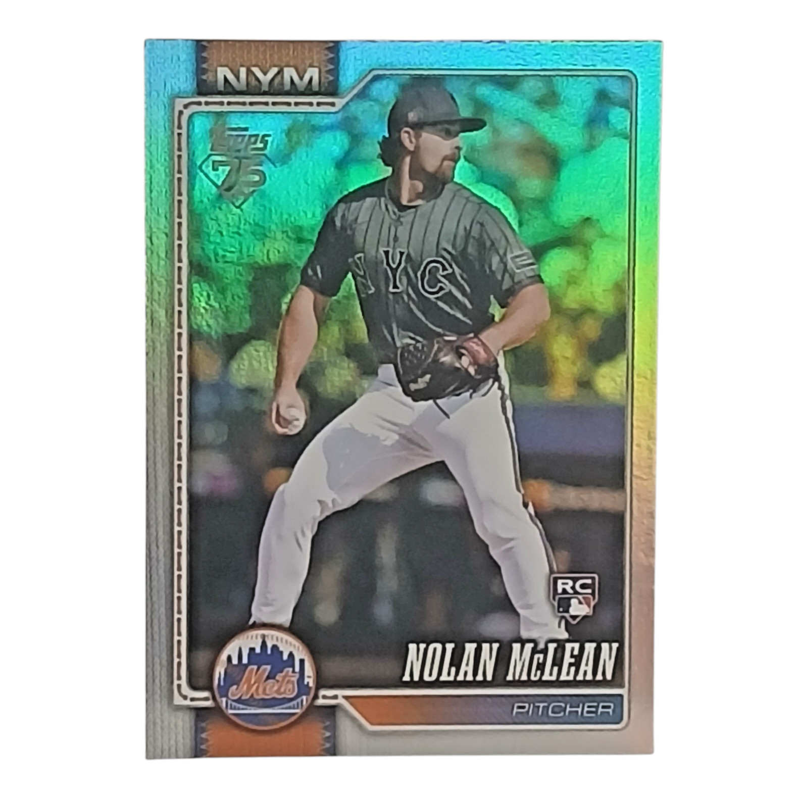 2026 Topps Series 1 Baseball Nolan McLean RC #214 Rainbow Foil - New York Mets