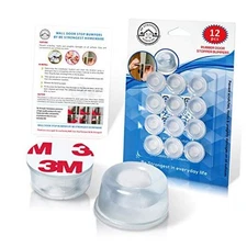 Door Bumper - Small Size Rubber Bumpers - Clear Door Stoppers for Wall - Wall 1