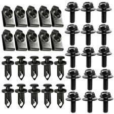 35PCS Universal Style Engine Under Cover Splash Shield Body Bolts Screws, Bumper