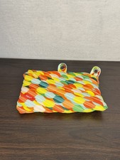 ZIP IT -VIBRANT COLORS 3 RING BINDER PENCIL CASE POUCH Multicolor Colorz Case