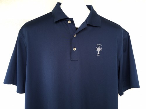 Polo de golf cómodo de verano Peter Millar taza Simko azul marino para hombre mediano - Imagen 2 de 11