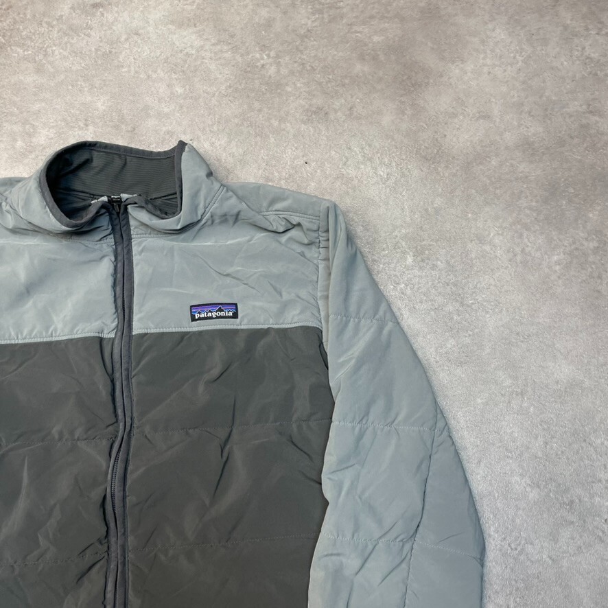 Patagonia Puffer Jacket Kids Medium Lightweight Y2K Full-Zip Coat, Grey image 2