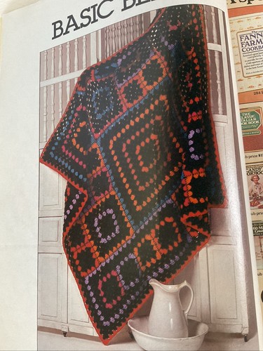 Vintage Magazines Crochet Afghan Patterns Lot 4 Granny Squares - Imagen 6 de 9