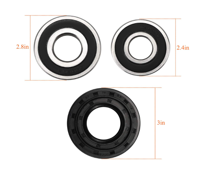 Front Load Washer Tub Bearings and Seal Kit for LG & Kenmore