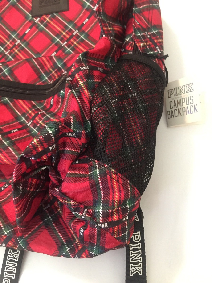 VICTORIAS SECRET PINK CAMPUS BACKPACK FULL SIZE PLAID SCHOOL  display picture 1