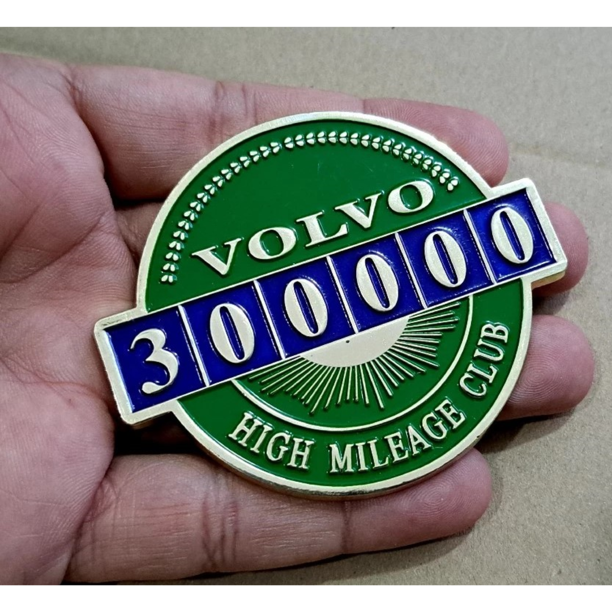 Volvo High Mileage Emblem Metal Badge 100K 200K 300K Club Bolt-On 
