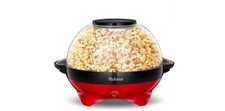 Popcorn Machine Maker Nonstick Plate Electric Stirring Cool Touch Handles 6 Qt