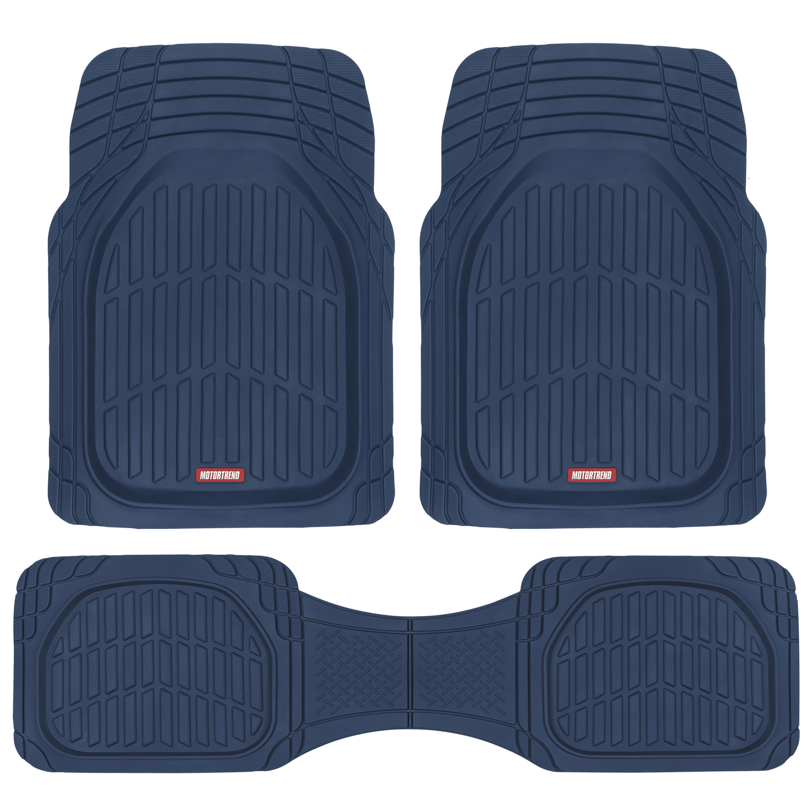 Motor Trend FlexTough Deep Dish All Weather Car Floor Mats Front & Rear 3pc Set