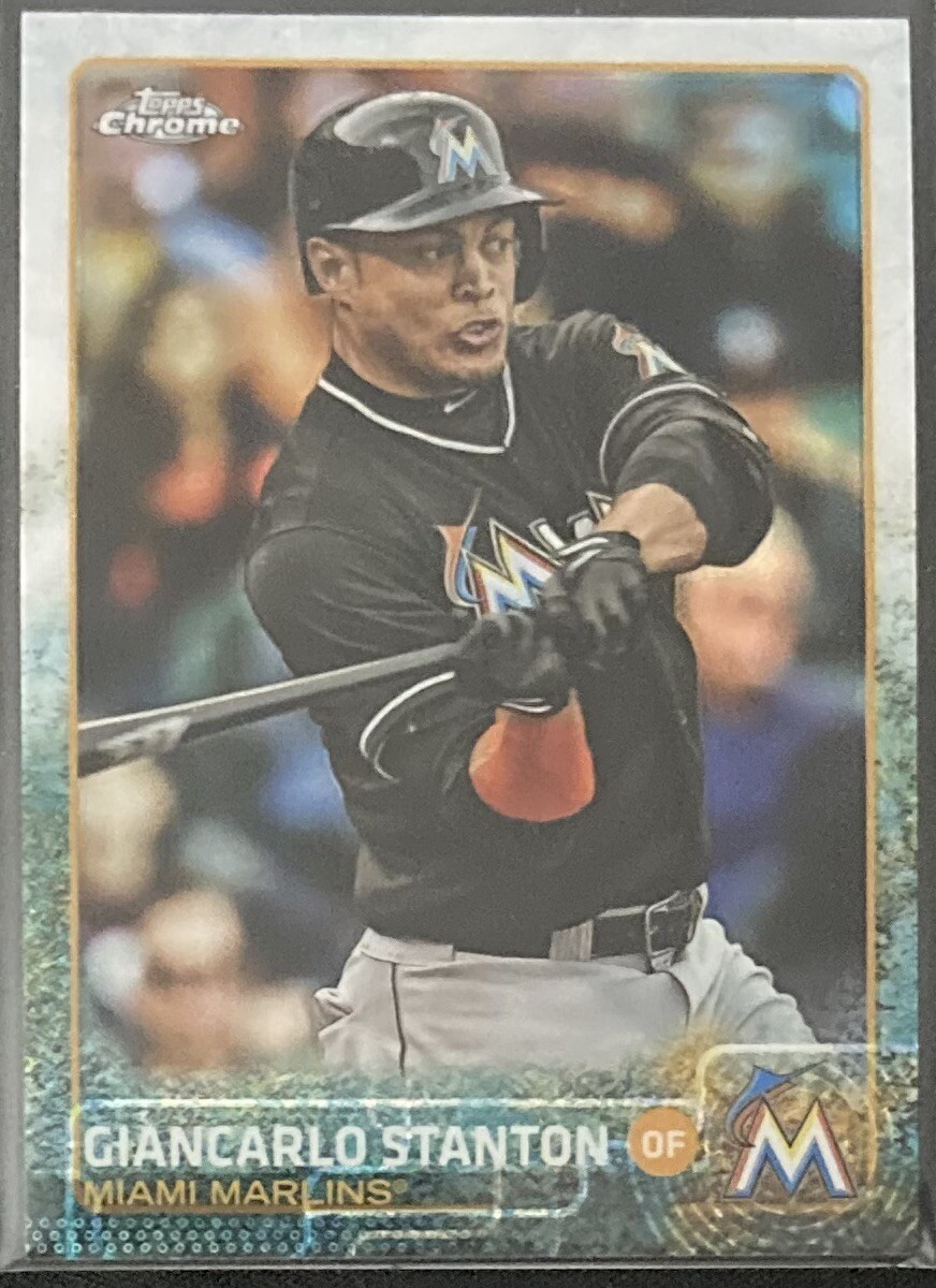 Giancarlo Stanton 2015 Topps Chrome Refractor #65 Marlins Yankees