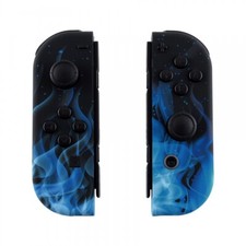 eXtremeRate Custom Blue Flame Shell Buttons for Nintendo Switch  Switch OLED