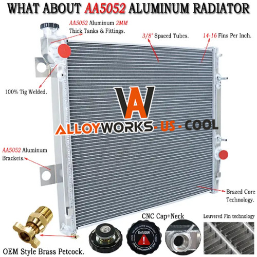 3 ROW Aluminum Radiator For 2003-2009 04 05 06 Toyota 4Runner Lexus ...