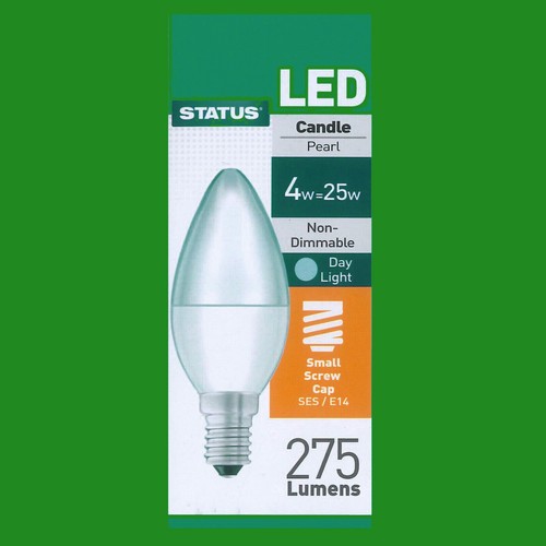 1x 4W (= 25W) LED Vela Perla Día Luz 6500k Ses E14 Rosca Edison Pequeña Bombilla - Imagen 3 de 3