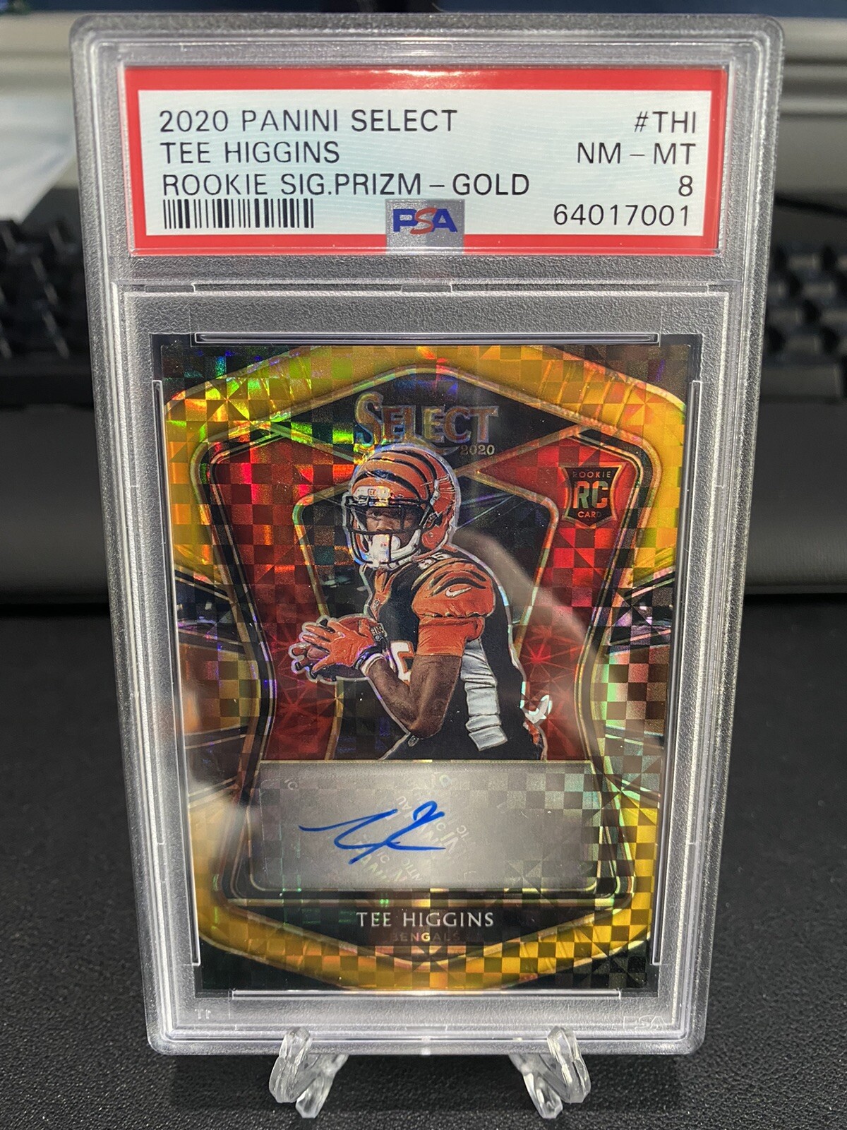Tee Higgins Panini Select Rookie Signatures #THI Gold