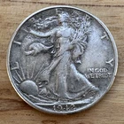 1942-D Walking Liberty Half Dollar, Extra Fine, Nicely Toned