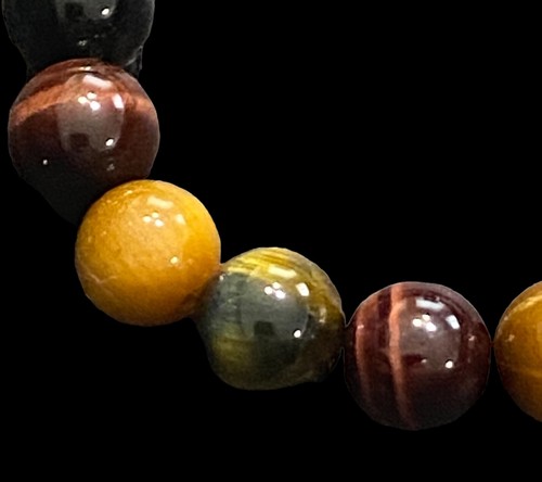 vintage natural gemstone stretch bracelet - Picture 6 of 8