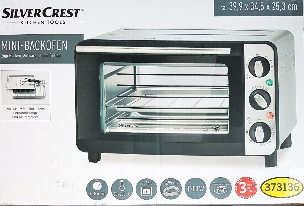 Grill- und Backautomat Mini Backofen Ofen Pizzaofen Singel Küche Student