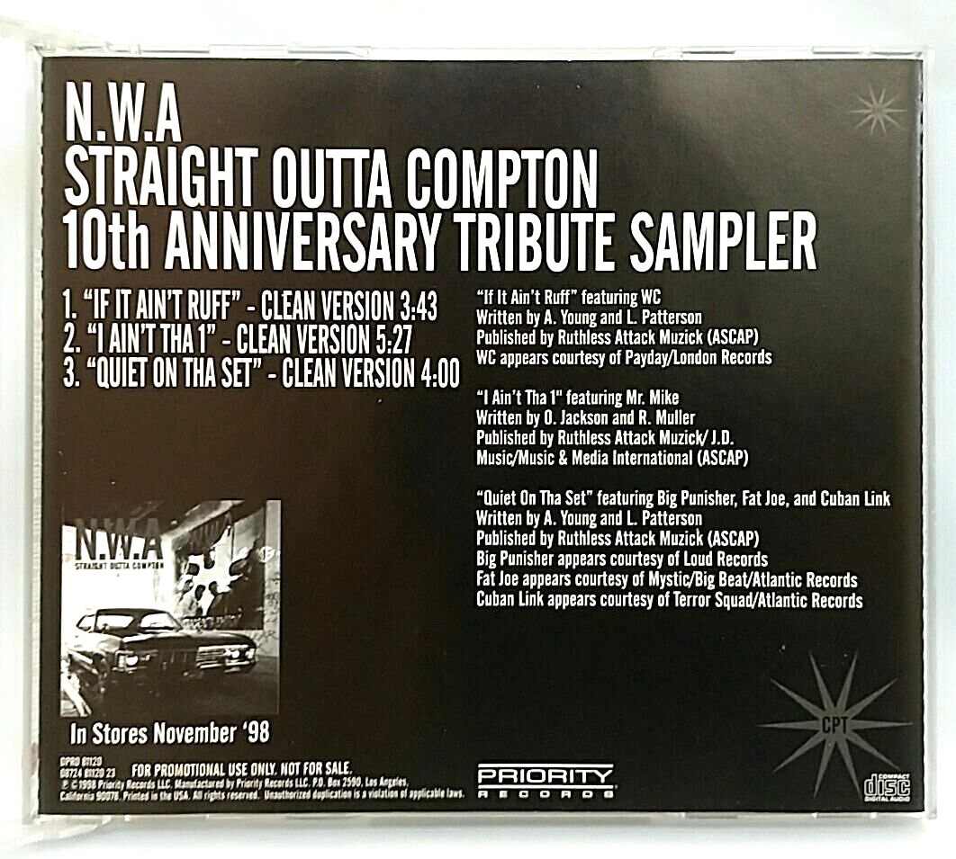 CD) N.W.A. ‎–Straight Outta Compton - 10th Anniversary Tribute