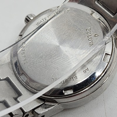 Bulova Marine Star Silver Tone Mother of Pearl Womans Faux  