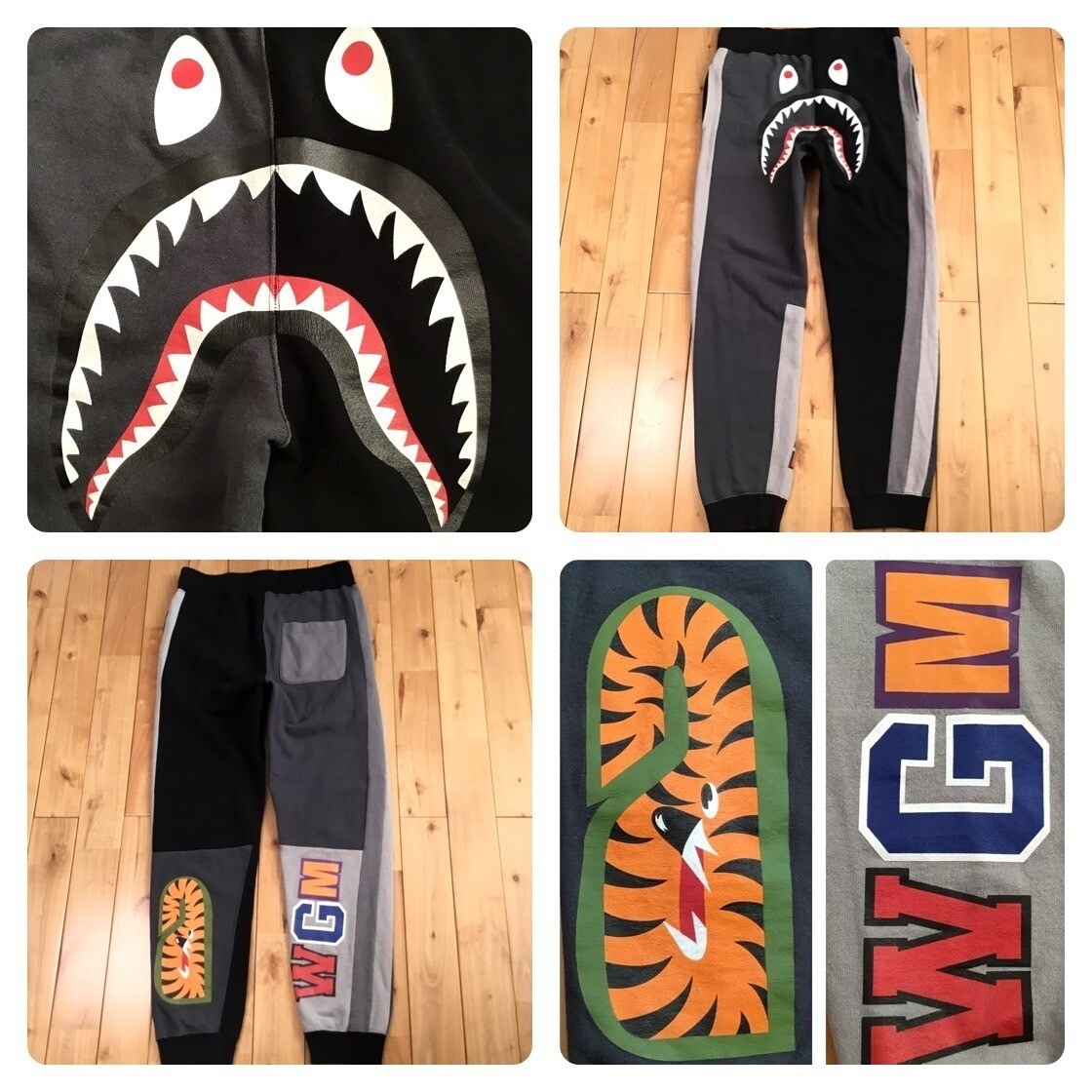 BAPE CRAZY SHARK SLIM FIT SWEAT PANTS A Bathing Ape Size M | eBay