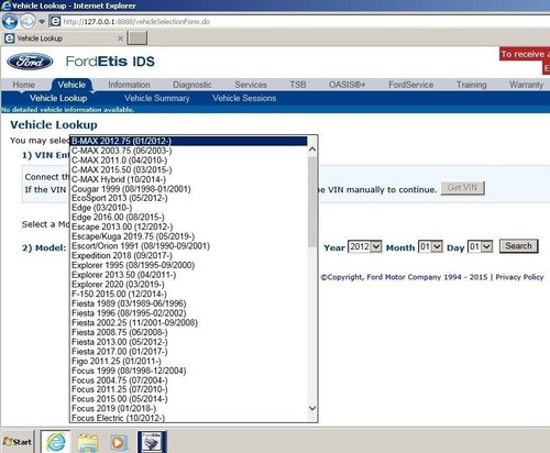 Ford etis offline