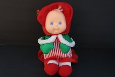 Fisher Price 1992 Puffalump Kids Christmas Girl Plush Doll Green Red Blonde 4089