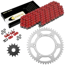 Red O-Ring Drive Chain & Sprocket Kit for Suzuki DR-Z400E 2000-2007