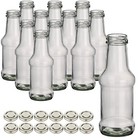 Youngever 12er-Set Leere Glasflaschen 118 Ml Mit Bernsteinfarbenem Deckel – Ideal Für ätherische Öle, Vanilleextrakt & DIY-Projekte