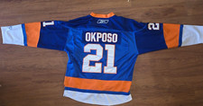 Kyle Okposo #21 NY New York Islanders Reebok CCM NHL Hockey Jersey Size 52 BLUE