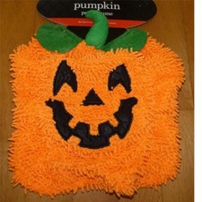 Pet Dog Chenille Pumpkin Jack 'O Lantern Costume Size Small 10-13 inches NWT
