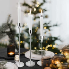 3Pcs Candle Holders Decorative Candlestick Holder Fits 3/4" Thick Candle Holder