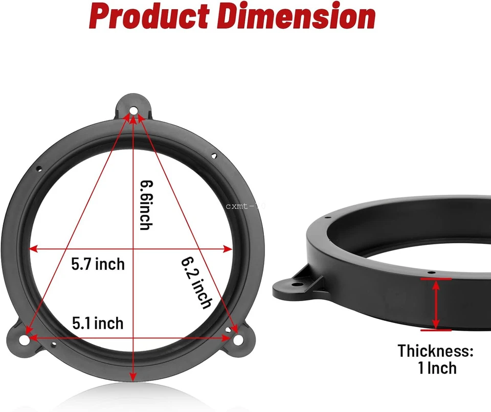 6.5" Rear Door Speaker Adapter Rings w/ Harness For 2009-2018 Subaru Outback Foto 3 de 4