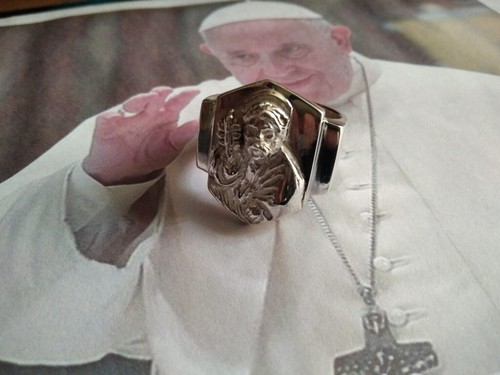 POPE FRANCIS St. Peter's Fisherman ring sterling silver 925-artisan product - Picture 2 of 9