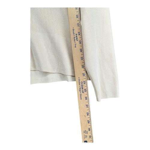 Pursuits LTD NWT XL Beige Silk Blend Cardigan Sweater Capsule Old Money Classy - Picture 9 of 13