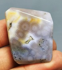 Collection ! Amazing Orbicular Ocean Jasper Agate Small Druzy Slab Reiki Stone