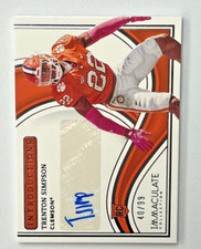 2023 Panini Immaculate TRENTON SIMPSON RC Auto 40/99 Clemson