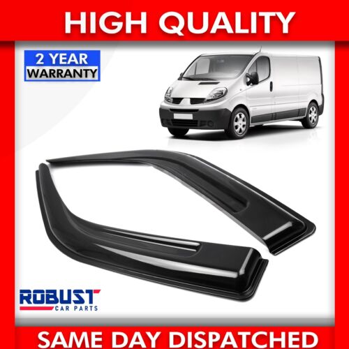 WIND RAIN SUN SMOKE GUARD DEFLECTORS FRONT 2 PCS FOR RENAULT TRAFIC (2001-2014) - Picture 2 of 13