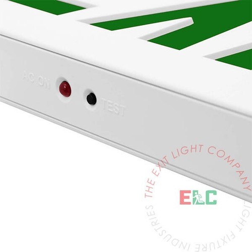 LFI Lights | Thin Green LED Exit Sign Emergency Light Combo | COMBOT-G-W-BB - Picture 3 of 3