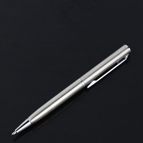Classic Mini Stainless Steel Rotating Ballpoint Pen Office Stationery Black Ink - Picture 9 of 12