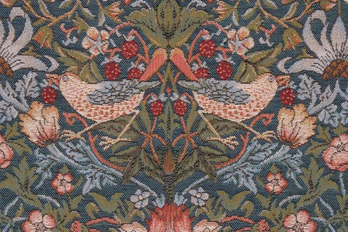 Pájaros Comiendo Fresas Tapiz Textil Decoración de Pared Colgante Arte Tejido - Imagen 5 de 7