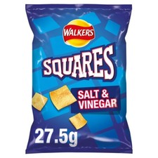 Walkers Squares Salt & Vinegar Squares Crisps 32 Packs x 27.5g