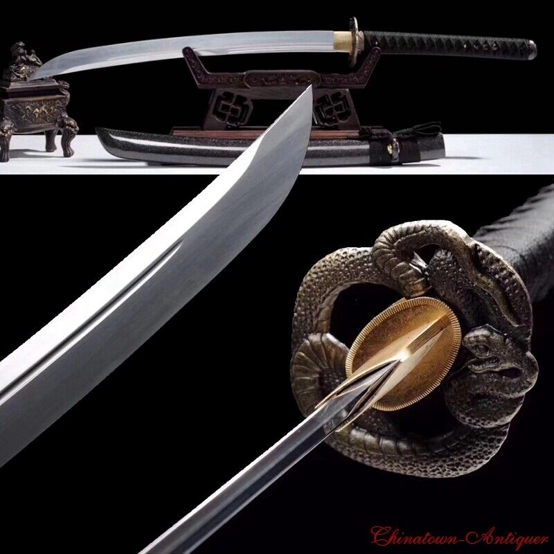 Japan Youtou Muramasa Sword Small Naginata Short Sword Pattern Steel Sharp  #2324