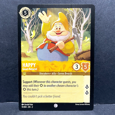 2023 DISNEY LORCANA RISE OF THE FLOODBORN HAPPY 11/204 COMMON | eBay
