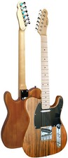 ELEKTROGITARRE TC - ERLENHOLZ MATT GEBEIZT - HOLZMASERUNG - AHORN HALS E-GITARRE