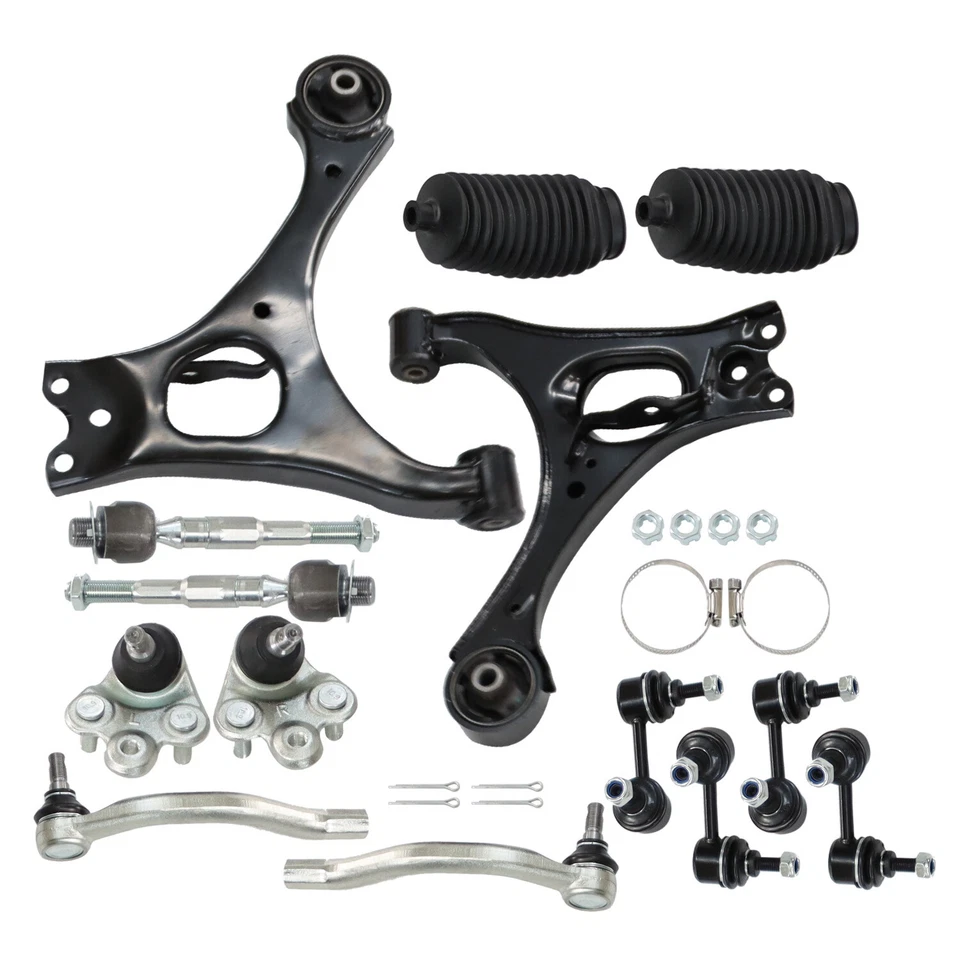 For Honda Civic 2006-2011 14pcs Lower Control Arms w Ball Joint Sway Bar Tie Rod - Image 3 of 4
