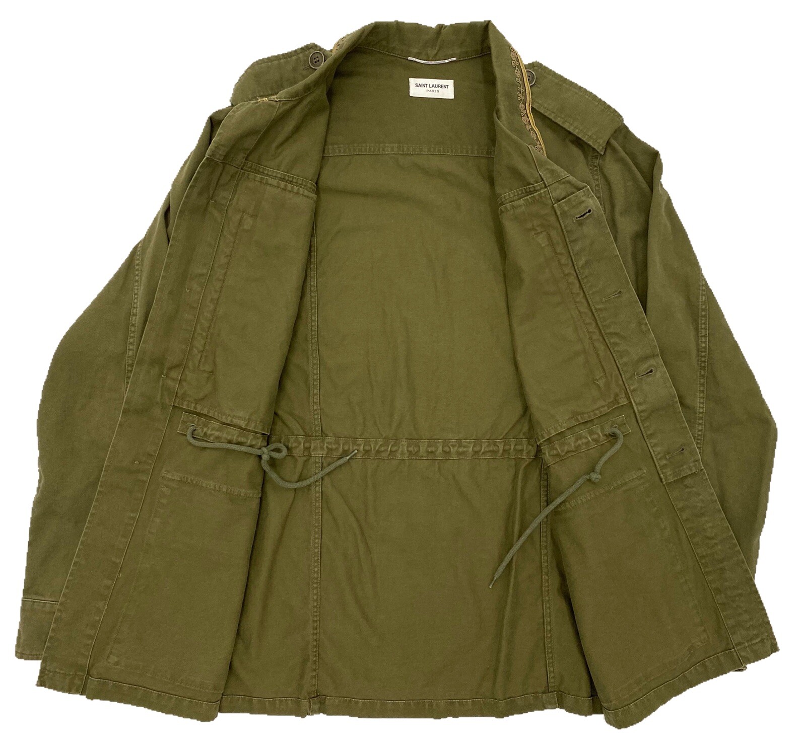 Giacca Saint Laurent cotone oliva $2.500 taglia XL EU 54 Made in Italy