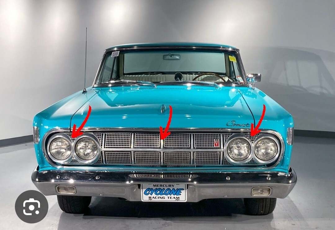 1964 Mercury Comet Caliente Cyclone 404 complete grill/headlight set