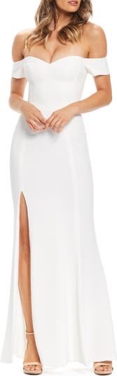 logan off the shoulder evening dress Logan Off-Shoulder Dress