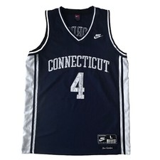 VINTAGE NIKE NCAA Connecticut Uconn Huskies BEN GORDON Basketball JERSEY. LARGE